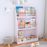 3 Tier Pink Kids Book Shelf For Organized Bedrooms Playrooms And Classrooms