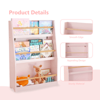 3 Tier Pink Kids Book Shelf For Organized Bedrooms Playrooms And Classrooms