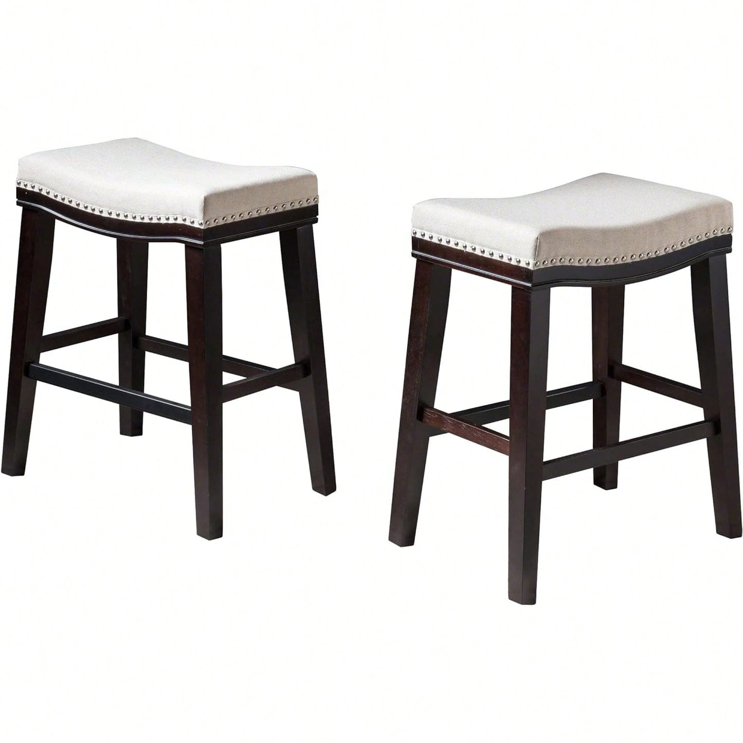 Set Of 2 Adjustable Height Modern Counter Stool With Comfortable Cushion And Stylish Design