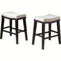 Set Of 2 Adjustable Height Modern Counter Stool With Comfortable Cushion And Stylish Design
