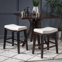 Set Of 2 Adjustable Height Modern Counter Stool With Comfortable Cushion And Stylish Design