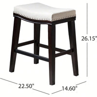 Set Of 2 Adjustable Height Modern Counter Stool With Comfortable Cushion And Stylish Design