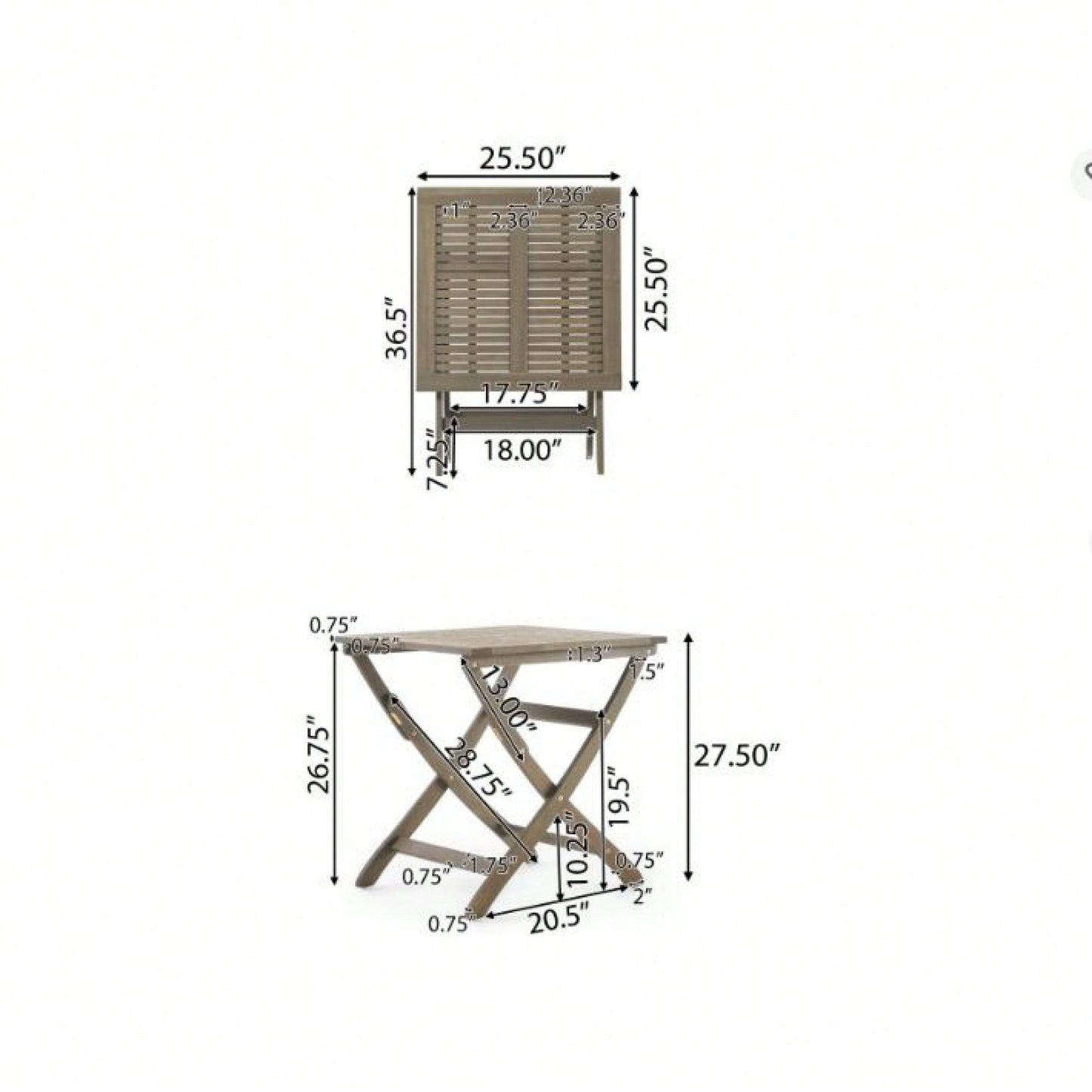 Compact Foldable Bistro Table For Outdoor And Indoor Use