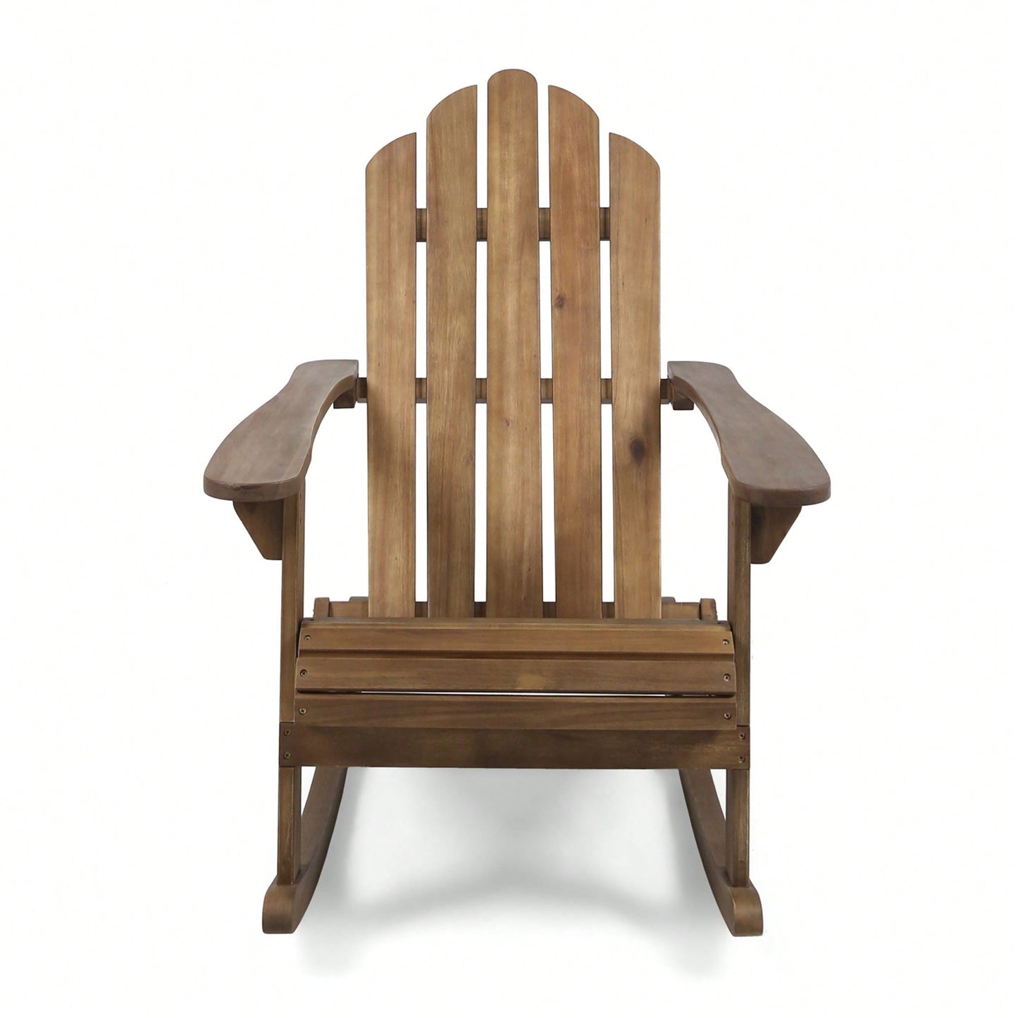 Classic Adirondack Style Rocking Chair For Outdoor Relaxation And Comfort