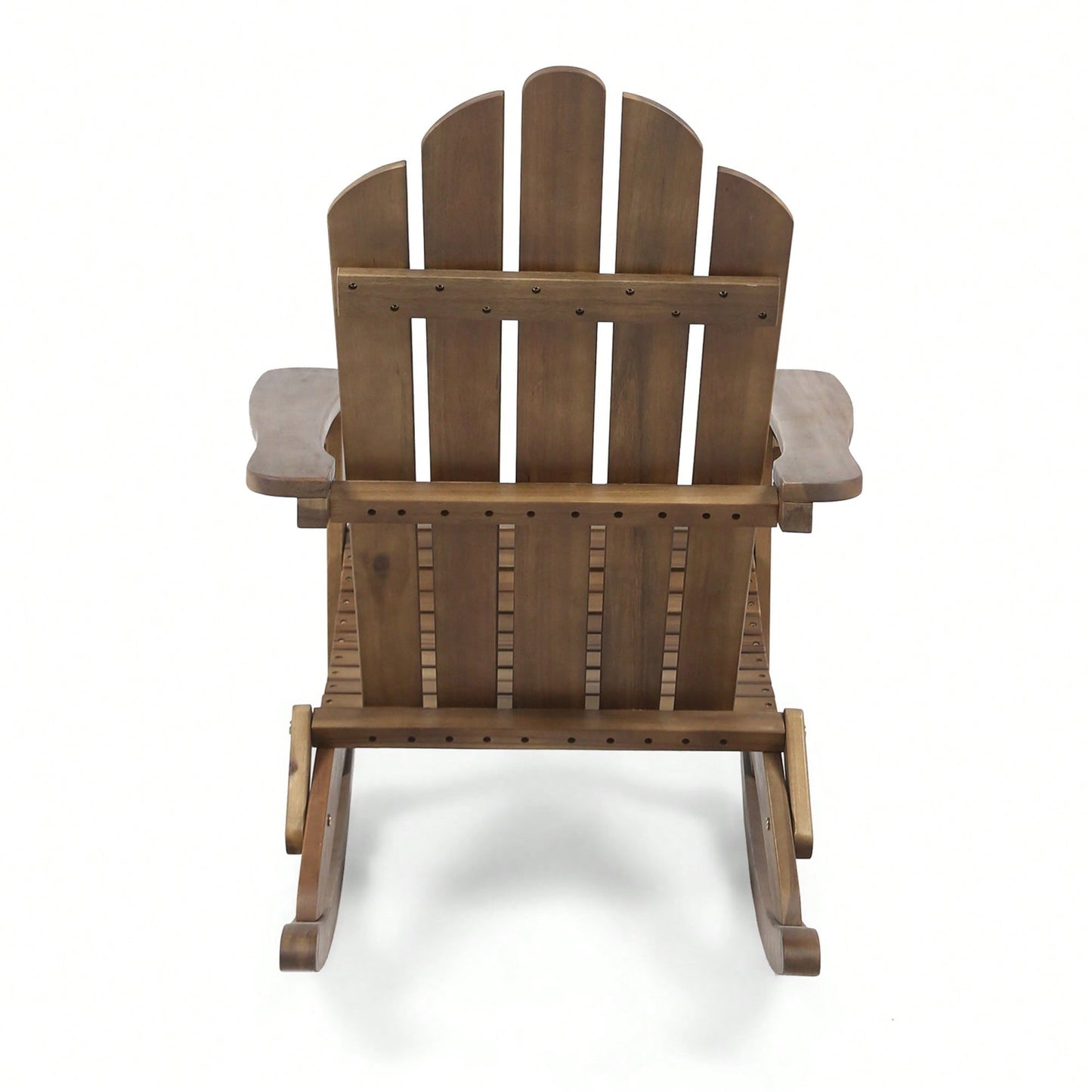 Classic Adirondack Style Rocking Chair For Outdoor Relaxation And Comfort