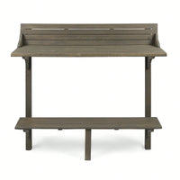Outdoor Acacia Wood Balcony Bar Table Ideal For Patio And Garden Use Gray Finished