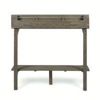 Outdoor Acacia Wood Balcony Bar Table Ideal For Patio And Garden Use Gray Finished
