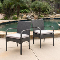 Elegant Wicker Dining Chairs Set Of 2 For Stylish Outdoor And Indoor Seating