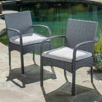 Elegant Wicker Dining Chairs Set Of 2 For Stylish Outdoor And Indoor Seating
