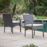 Elegant Wicker Dining Chairs Set Of 2 For Stylish Outdoor And Indoor Seating