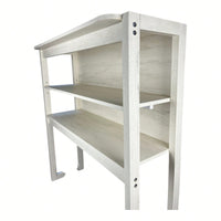 5-Tier Rustic Brown And White Kitchen Bakers Rack With Storage Shelves Coffee Bar And Microwave Stand