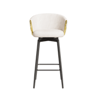 Modern Set Of 2 Stylish Grey Bar Chairs Comfortable High Stools For Kitchen Counters And Dining Areas