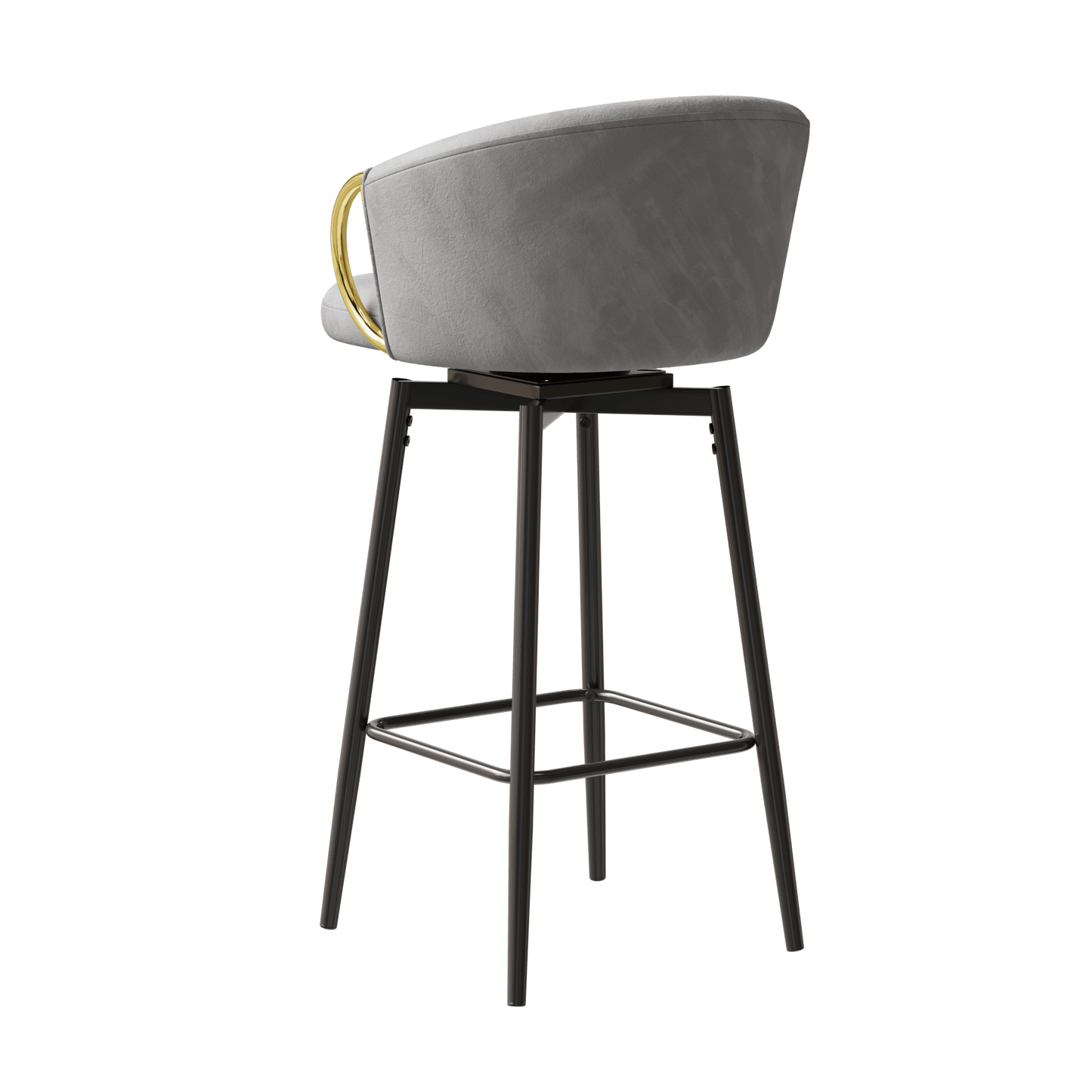 Modern Set Of 2 Stylish Grey Bar Chairs Comfortable High Stools For Kitchen Counters And Dining Areas