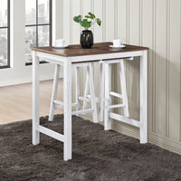 Compact 3 Piece Counter Stool Set Easy To Clean Ideal For Small Spaces