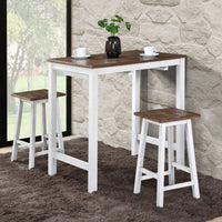 Compact 3 Piece Counter Stool Set Easy To Clean Ideal For Small Spaces