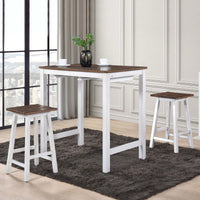 Compact 3 Piece Counter Stool Set Easy To Clean Ideal For Small Spaces