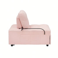 Convertible Pink Sofa Bed For Apartment Office Living Room 40.20 Inches Long