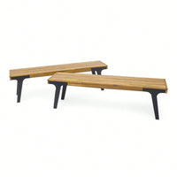 Set Of 2 Versatile Benches For Indoor And Outdoor Use