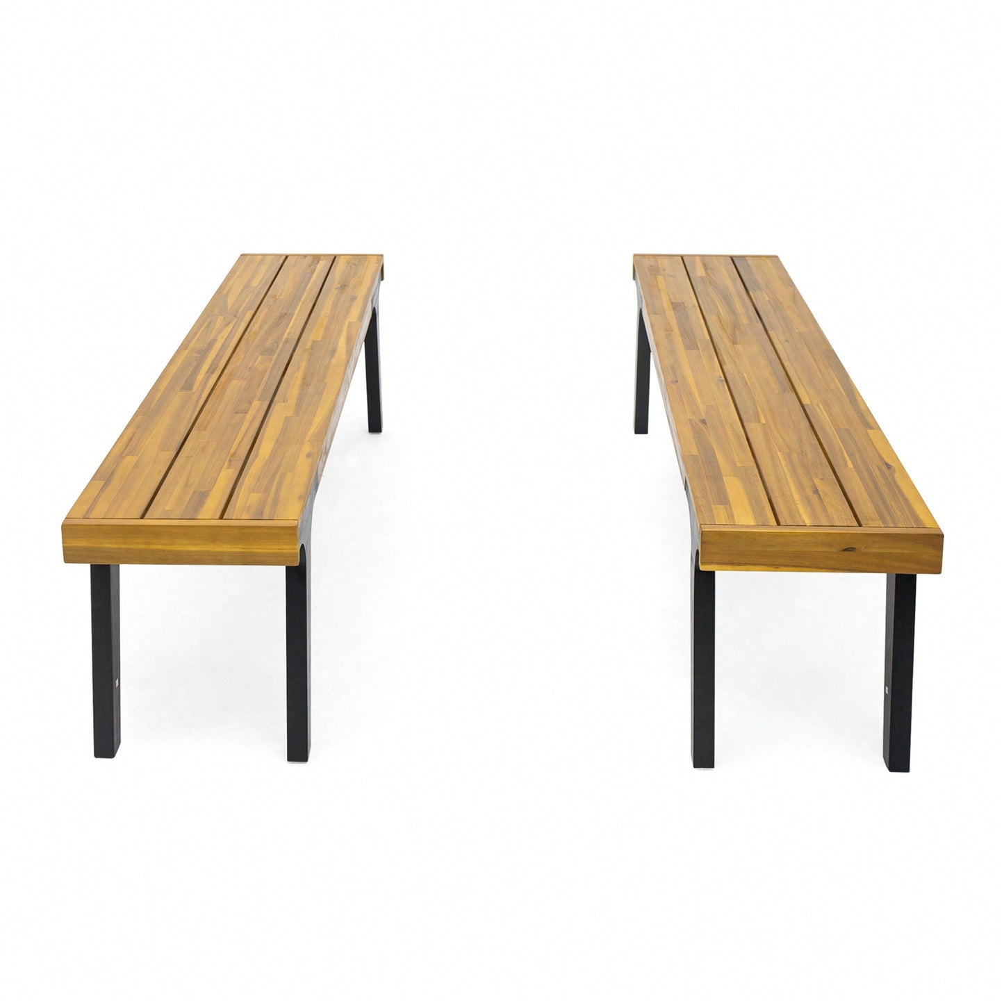 Set Of 2 Versatile Benches For Indoor And Outdoor Use