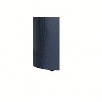 60 Inch Navy Blue Thick Top Entryway Table With Curved Legs For Versatile Sofa Installation