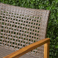 Cozy Outdoor Wicker Loveseat With Plush Cushions For Relaxing Patio Seating