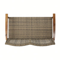 Cozy Outdoor Wicker Loveseat With Plush Cushions For Relaxing Patio Seating