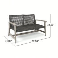 Cozy Outdoor Wicker Loveseat With Plush Cushions For Relaxing Patio Seating