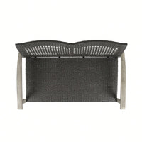 Cozy Outdoor Wicker Loveseat With Plush Cushions For Relaxing Patio Seating