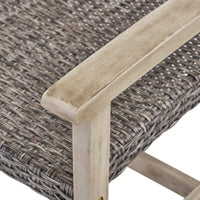 Cozy Outdoor Wicker Loveseat With Plush Cushions For Relaxing Patio Seating