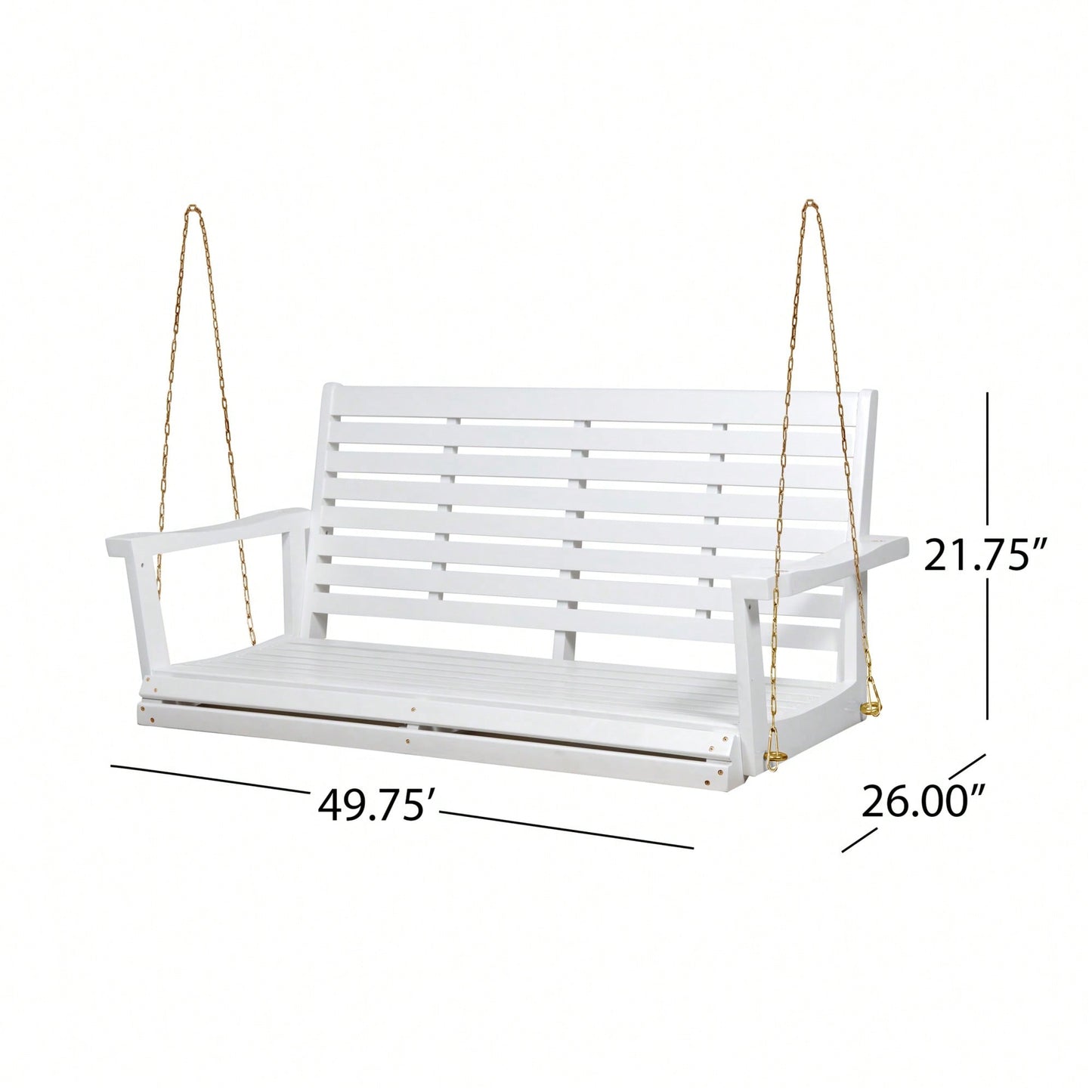 Outdoor Wooden Porch Swing With Cushions For Relaxation And Comfort