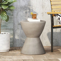 Outdoor MGO Side Table For Patio And Garden Use Light Grey