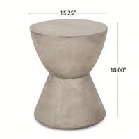 Outdoor MGO Side Table For Patio And Garden Use Light Grey