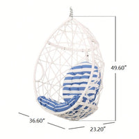 Stylish Indoor Outdoor Hanging Egg Chair With Cushion For Relaxation And Comfort