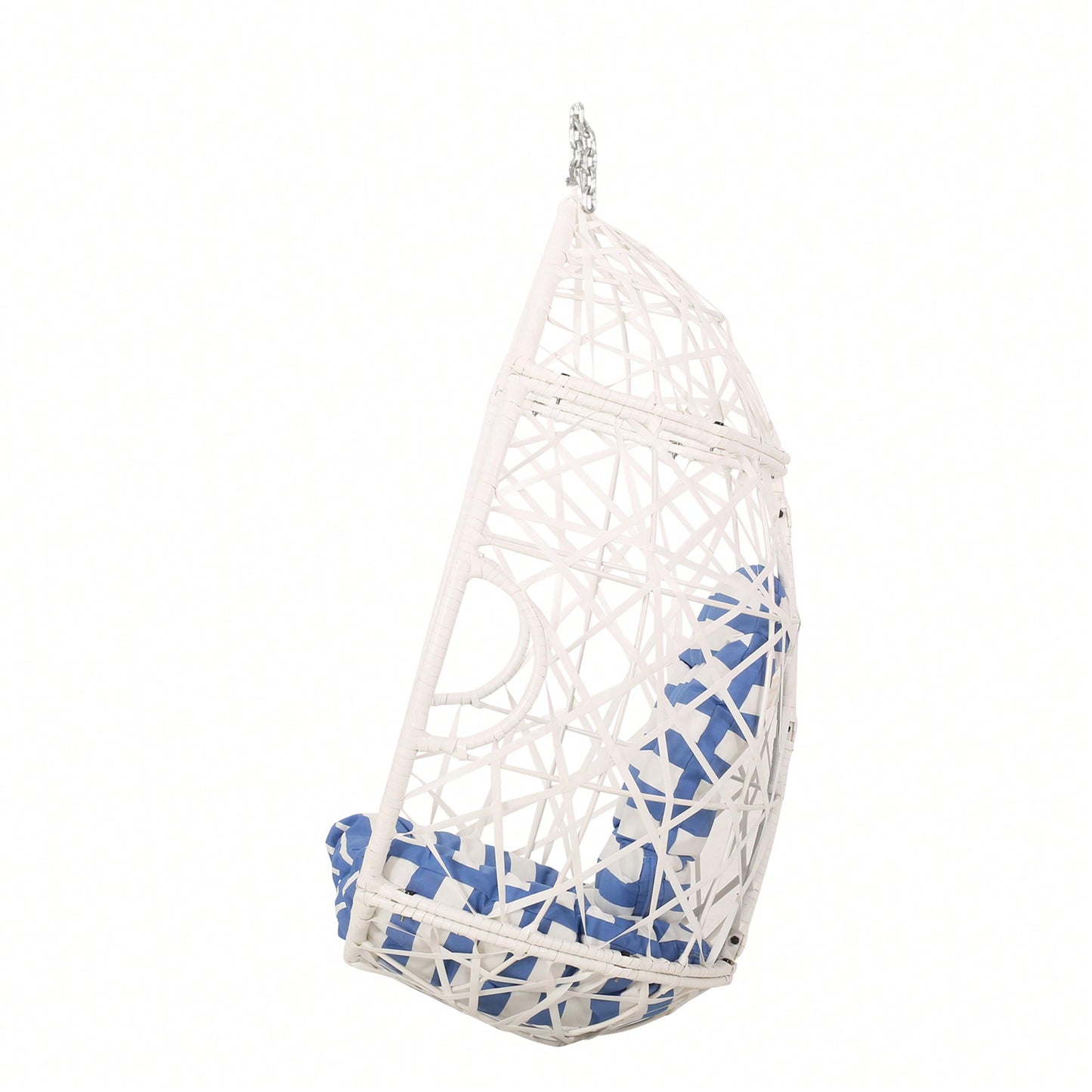 Stylish Indoor Outdoor Hanging Egg Chair With Cushion For Relaxation And Comfort