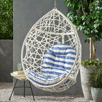 Stylish Indoor Outdoor Hanging Egg Chair With Cushion For Relaxation And Comfort