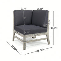 Stylish Grey Corner Chair For Modern Living Spaces