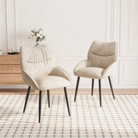 Elegant Velvet Dining Chair Set of 2 Modern Minimalist High Rebound Cushion Stable Metal Frame Silent Foot Pads for Home and Restaurant