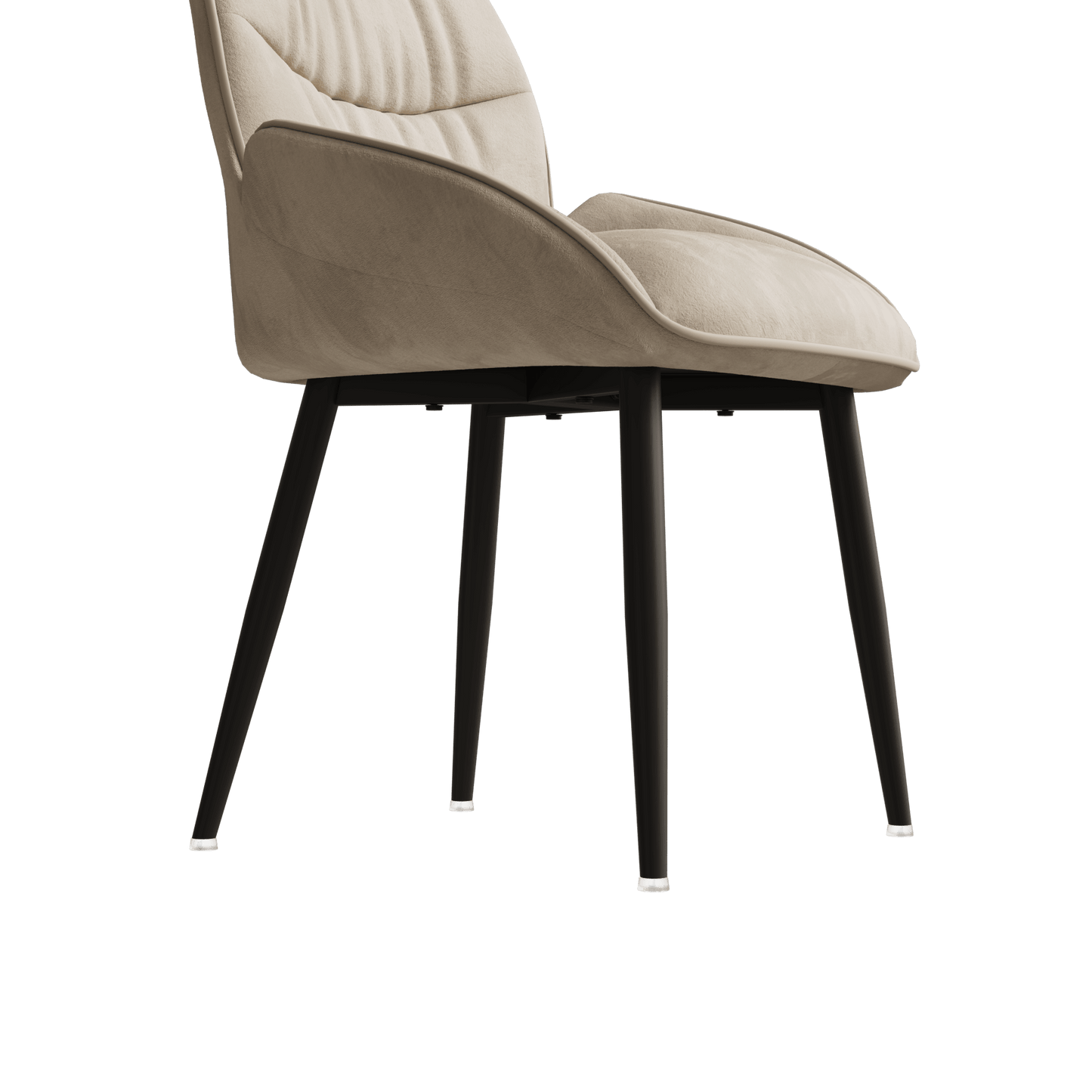 Elegant Velvet Dining Chair Set of 2 Modern Minimalist High Rebound Cushion Stable Metal Frame Silent Foot Pads for Home and Restaurant