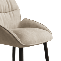 Elegant Velvet Dining Chair Set of 2 Modern Minimalist High Rebound Cushion Stable Metal Frame Silent Foot Pads for Home and Restaurant