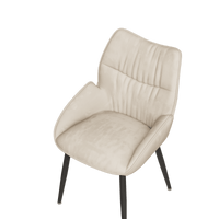 Elegant Velvet Dining Chair Set of 2 Modern Minimalist High Rebound Cushion Stable Metal Frame Silent Foot Pads for Home and Restaurant