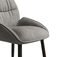 Elegant Velvet Dining Chair Set of 2 Modern Minimalist High Rebound Cushion Stable Metal Frame Silent Foot Pads for Home and Restaurant