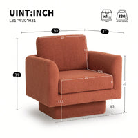 360° Swivel Accent Chair Thick Padded Teddy Sherpa Barrel Chair For Living Room Nursery Bedroom Comfy Lounge Sofa Available In 4 Colors