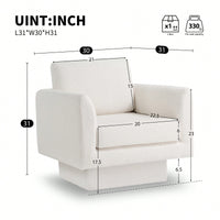 360° Swivel Accent Chair Thick Padded Teddy Sherpa Barrel Chair For Living Room Nursery Bedroom Comfy Lounge Sofa Available In 4 Colors