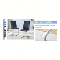Elegant Set Of 4 White High Back Dining Chairs With PU Upholstery For Restaurants Kitchens And Living Rooms