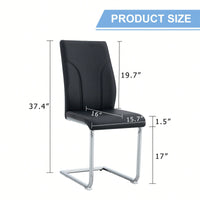 Elegant Set Of 4 White High Back Dining Chairs With PU Upholstery For Restaurants Kitchens And Living Rooms