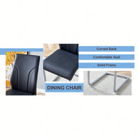 Elegant Set Of 4 White High Back Dining Chairs With PU Upholstery For Restaurants Kitchens And Living Rooms
