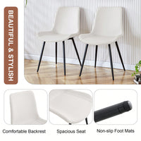 Set Of 6 Curved Black Leather Dining Chairs With Metal Legs For Restaurants Kitchens And Offices