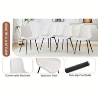 Set Of 6 Curved Black Leather Dining Chairs With Metal Legs For Restaurants Kitchens And Offices