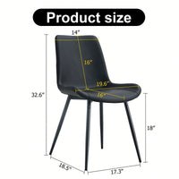 Set Of 6 Curved Black Leather Dining Chairs With Metal Legs For Restaurants Kitchens And Offices