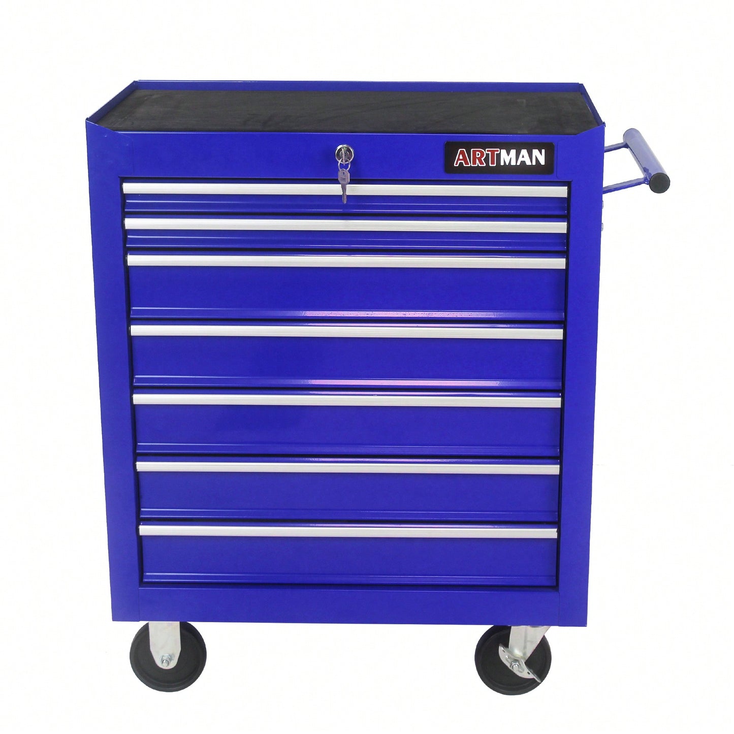 Multifunctional 7 Drawer Tool Cart With Wheels In Blue For Easy Storage And Mobility